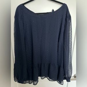 Tie back peplum blouse